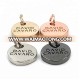 Personalized Zinc Alloy Custom Made Charm Stamped Metal Logo Jewelry Charms